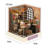 Coffee Shop Wooden Mini Doll House DIY Small House Kit Making And Assembling Room Models Toys For Kid Birthday Gifts Dollhouse