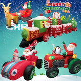 Inflatable Toys Christmas Style Vehicles Decorations Model Built-in LEDs Party New Year Outdoor Ornament Xmas Garden Decor Props
