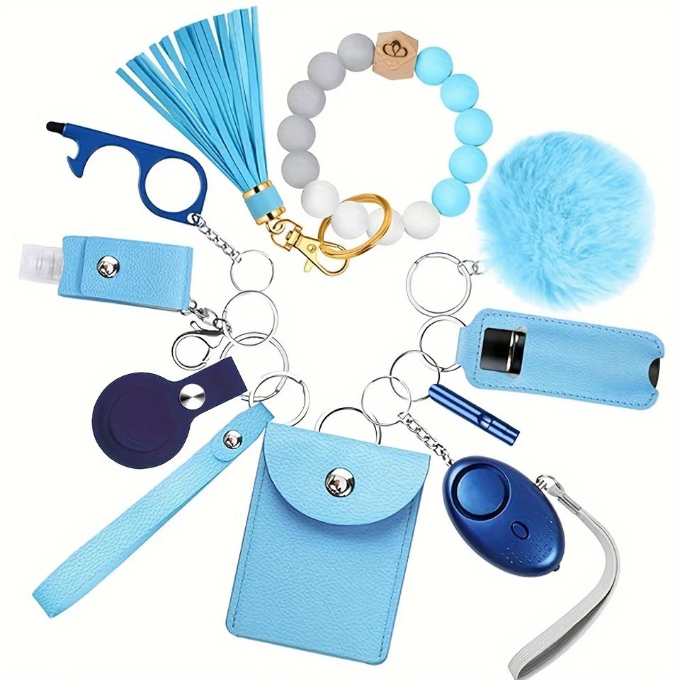 Self Defense Security KeychainSafety Keychain Full Set Set with Personal Alarm Protective Keychain Accessories for Women Girls