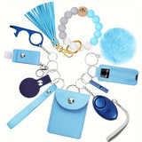 Self Defense Security KeychainSafety Keychain Full Set Set with Personal Alarm Protective Keychain Accessories for Women Girls