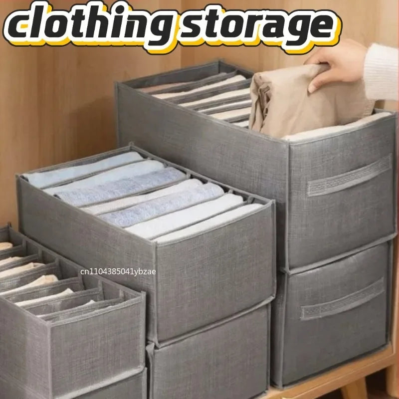 Closets Clothes Organizer Pants Jeans Storage Box Cabinet Drawer Organizer Underwear Socks T-Shirt Wardrobe Storage Organizers