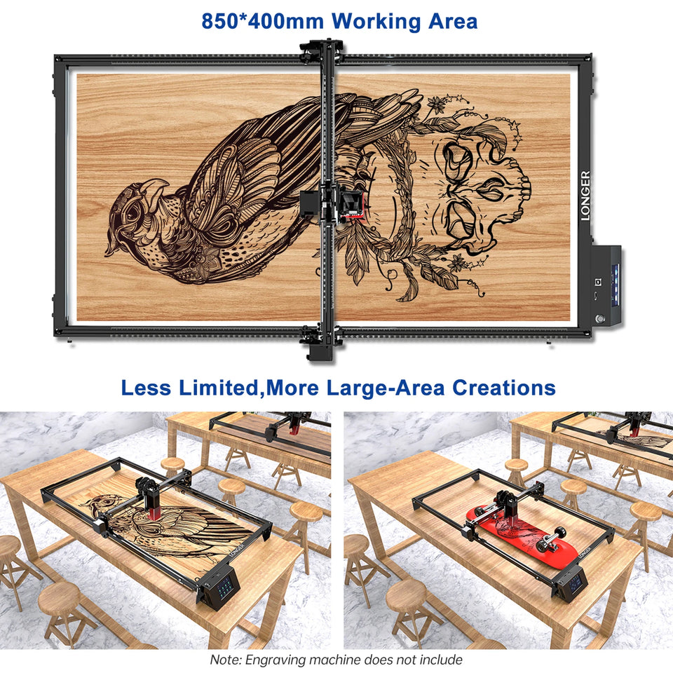 LONGER Extension Kit for Longer Laser Engraver Y-axis Expansion Kit Suitablr for RAY5 5W/10W/20W Laser Cutter and Engraver