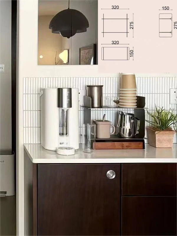 Coffee Cup Storage Display Stand Stainless Steel Retro Bath Bedroom Cosmetics Organization Rack Luxury Creative Home Accessories
