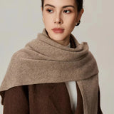 Korean Knitted Wool Triangle Scarf Solid Knitted Shawl Autumn Winter Scarf Women Neck Protection Neckerchief Triangle Scarf