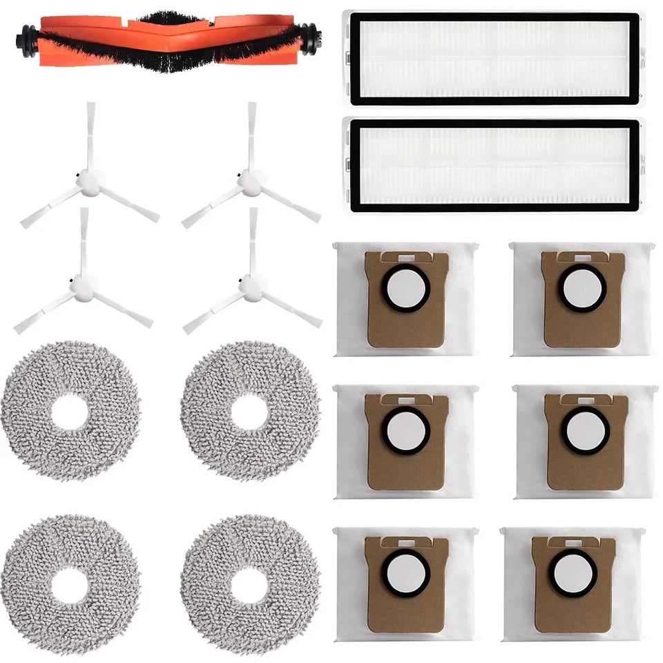 For Xiaomi Robot Vacuum X20+/X10+ /X20 Plus/X10 Plus Parts Mop Cloth Dust Bag Roller Side Brush Hepa Filter Part Accessories