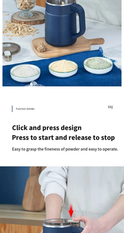 Electric Coffee Grinder Food Processors Spice Grain Mill Baby Food Coffee Bean Mixer Grinder 300W Blender for Home and Kitchen