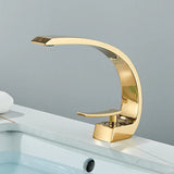Luxury Brass Basin Faucet Deck Mounted Black Hot Cold Water Bathroom Basin Wash Mixer Tap Single Hole For Bathroom