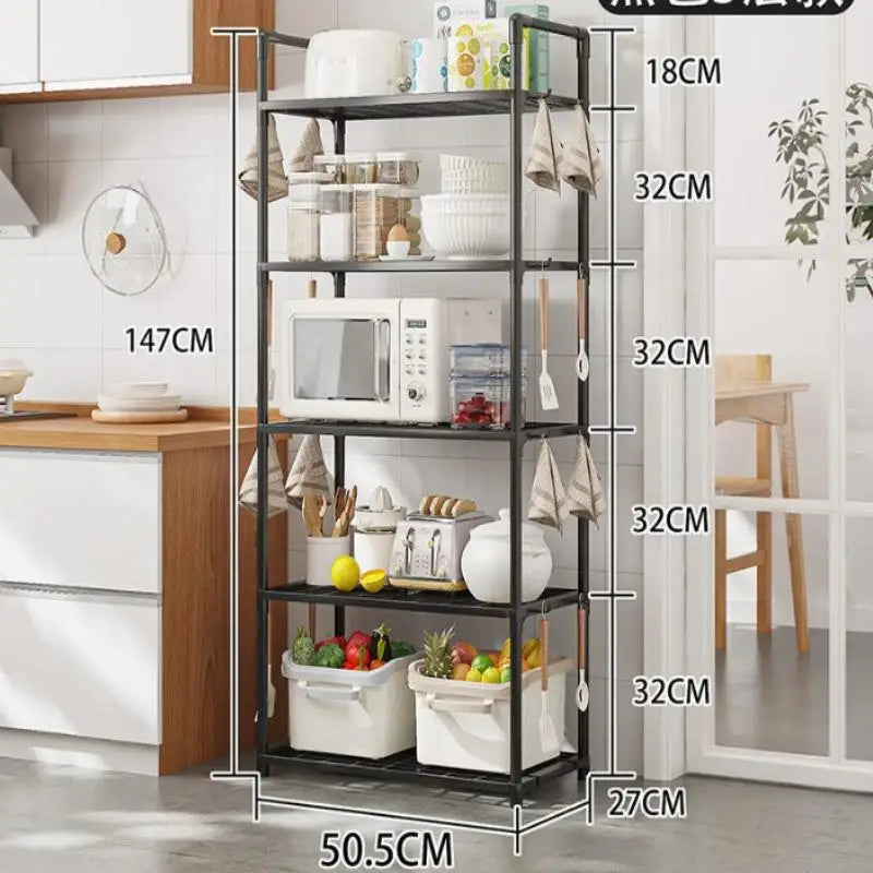 5-Shelf Adjustable Storage Shelves Heavy Duty Rack Storage Shelving Unit 66 Lbs Capacity Organizer for Kitchen,Garage,Bathroom