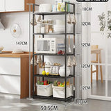 5-Shelf Adjustable Storage Shelves Heavy Duty Rack Storage Shelving Unit 66 Lbs Capacity Organizer for Kitchen,Garage,Bathroom