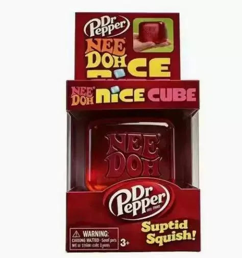 2026 NeeDOH Nice Cube Super Squeeze Sensory Fidget Toy Translucent Red Stress Relief Squishy Cube for Kids Adults Anxiety Relief