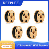 DEEPLEE Rapid PETG Filament 1.75mm 1KG 3d printing materials PETG Black Filament 1kg Fits for Most FDM 3D Printers DEEPLEE