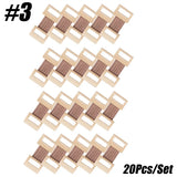 10/20/30Pcs Replacement Elastic Bandage Wrap Stretch Metal Clips Fixation Clamps Hooks First Aid Kit for Sport White/Coffee