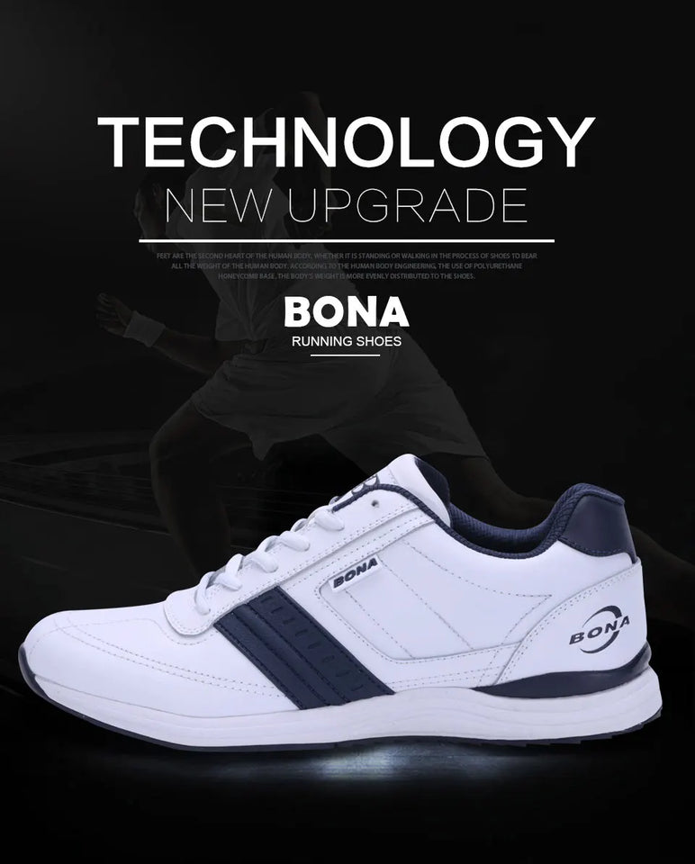 BONA New Popular Style Men Casual Shoes Lace Up Comfortable Shoes Men Soft Lightweight Outsole Hombre