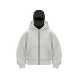 2025 Men Balaclava Y2K Gothic Harajuku Winter New Item Double Hooded Sweatshirt Autumn Men's Hooded Mask Zipper Sportswear Women