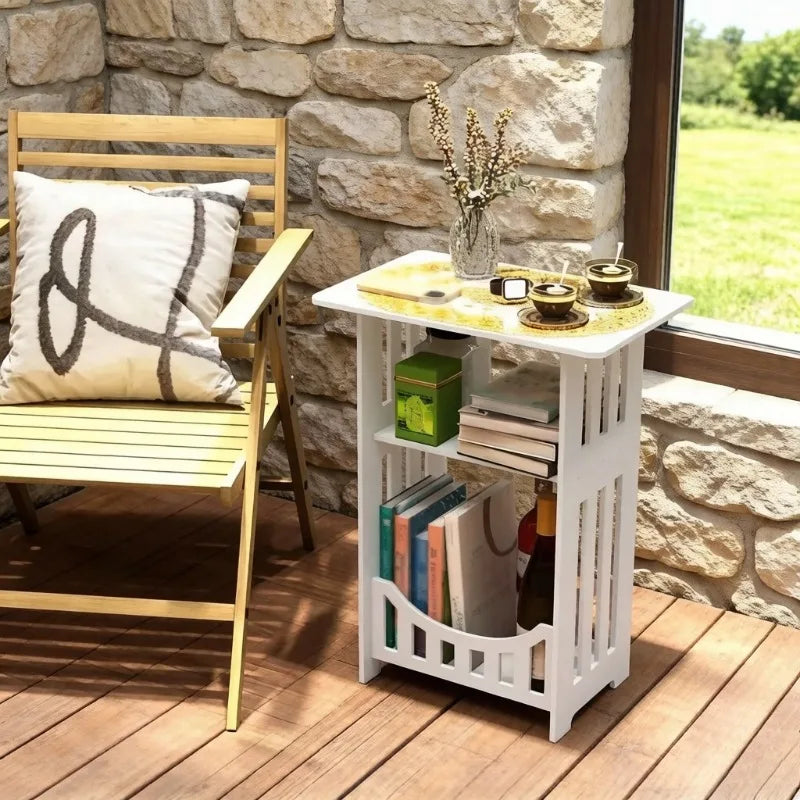 Small Bedside Table Sofa Side Table Living Room Cabinet Side End Coffee Tea Table Nightstand Storage Shelf Bedroom Furniture