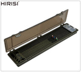 Hirisi W110 Carp Fishing Tackle Box with Stiff Hair Rig Board & Pins Ultimate Storage for Carp Fishing Hair Rigs Terminal Tackle