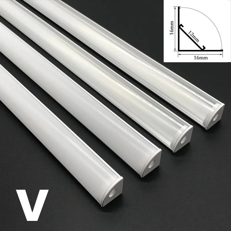 1-30pcs/Lot perfil aluminio led Corner Aluminium Profile Channel Holder for LED Strip Light Bar Cabinet Lamp Kitchen Closet