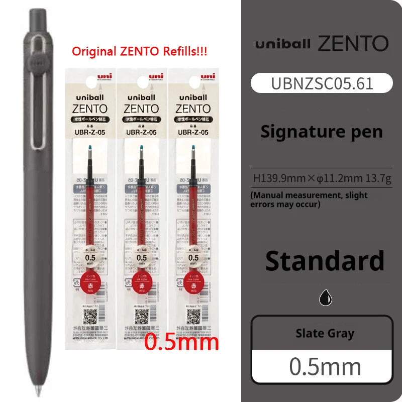 Uni-ball ZENTO Click Gel Pen,0.38/0.5/0.7mm Various Colors Water-based pen With Ergonomic Grip Smooth Writing for School&Office