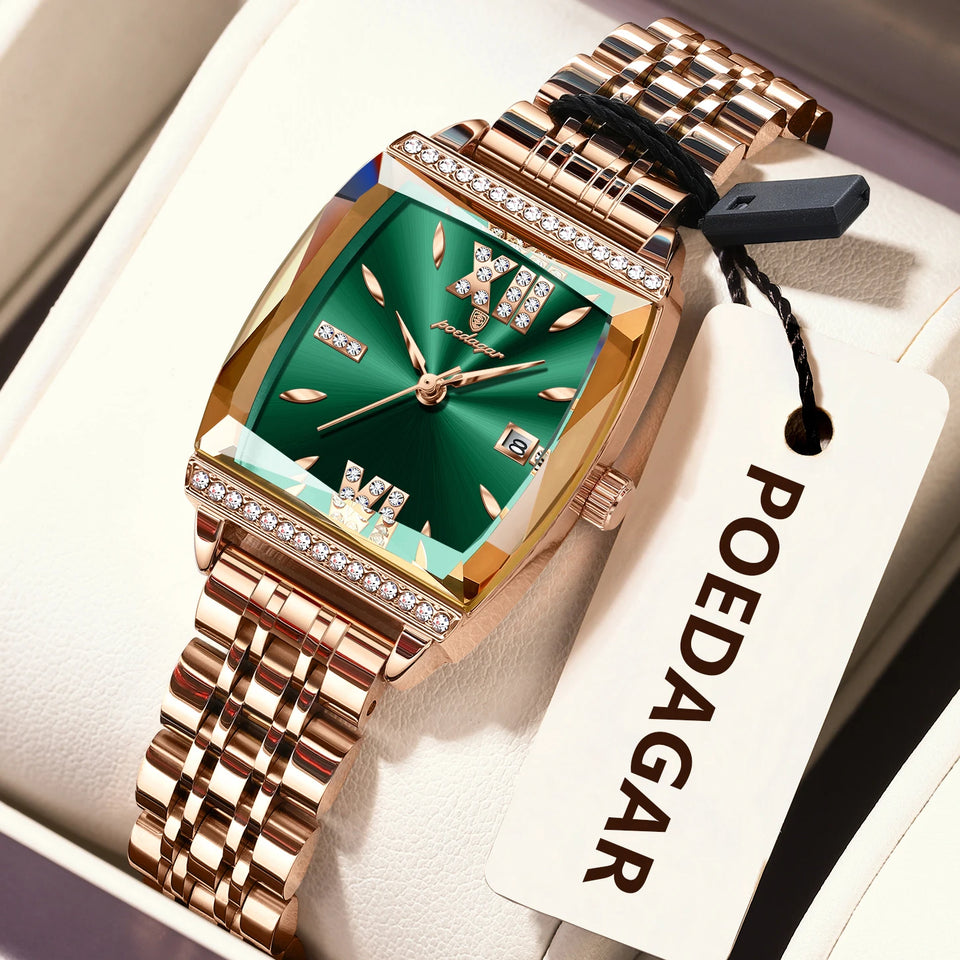 POEDAGAR Fashion Watch For Woman High Quality Waterproof Date Elegant Ladies Watch Stainless Steel Original Women Quartz Watches