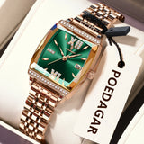 POEDAGAR Fashion Watch For Woman High Quality Waterproof Date Elegant Ladies Watch Stainless Steel Original Women Quartz Watches