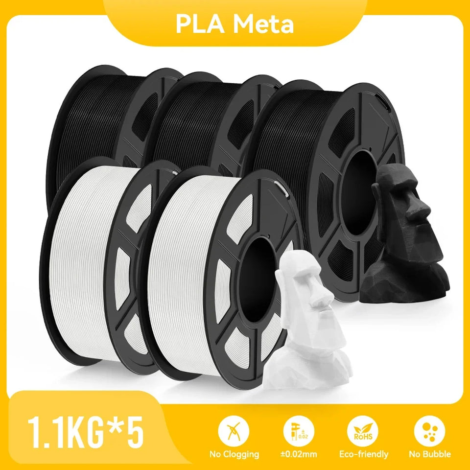 JAYO filaments petg 5Rolls Mixed colors 3D Printer Filament 1.75mm 100% No Bubble FDM 3D Printer Materials DIY Gift 1.1KG/1rolls
