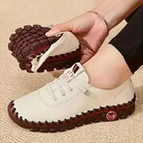 Sneakers Women Shoes Loafers Lace Up Leather Flat New Spring 2023 Casual comfortable Mom Shoe Mujer Zapatos Chaussure Femme