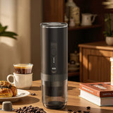 Electric Espresso Coffee Machine for Car & Home Camping Portable Coffee Maker Capsule Powder Travel 2-in-1 Wireless Coffee Maker