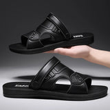Summer Men's Sandals Leisure Beach Shoes Male Holiday Slippers Outdoor Retro Comfortable Casual Sandals leather Men Slippers