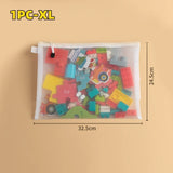 1-30 PCS Mesh Zipper File Bag Waterproof Moisture-proof Zipper Folder Toy Storage Bag Storage Tools Cosmetic Organization Bag