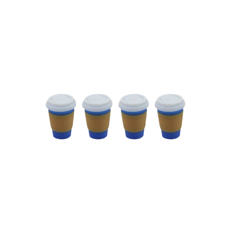 4Pcs Cute Miniature Dollhouse Mini Holding Latte Coffee Cup Mini Drinks Model For Dollhouse Doll Accessories