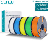 SUNLU Pla Plus 3D Filament 1.75mm Good Toughness Multicolor Neatly Wound PLA+ Filaments for FDM 3D Printing Materials 5KG