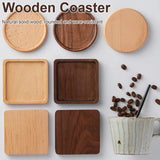 Wood Coasters for Drink Beech Coasters Heat Resistant Round Non-slip Pad Cup Coasters Tea Coffee Cup Pad for Home Table Kitchen