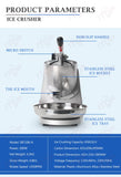 ITOP Ice Crusher Small Commercial Ice Shaver Stainless Steel Shaved Ice Machine Snow Cone Maker