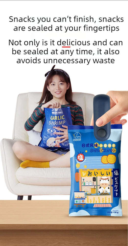 Sealing machine, small household hand press sealing device, mini portable snack moisture-proof plastic bag heat sealing machine