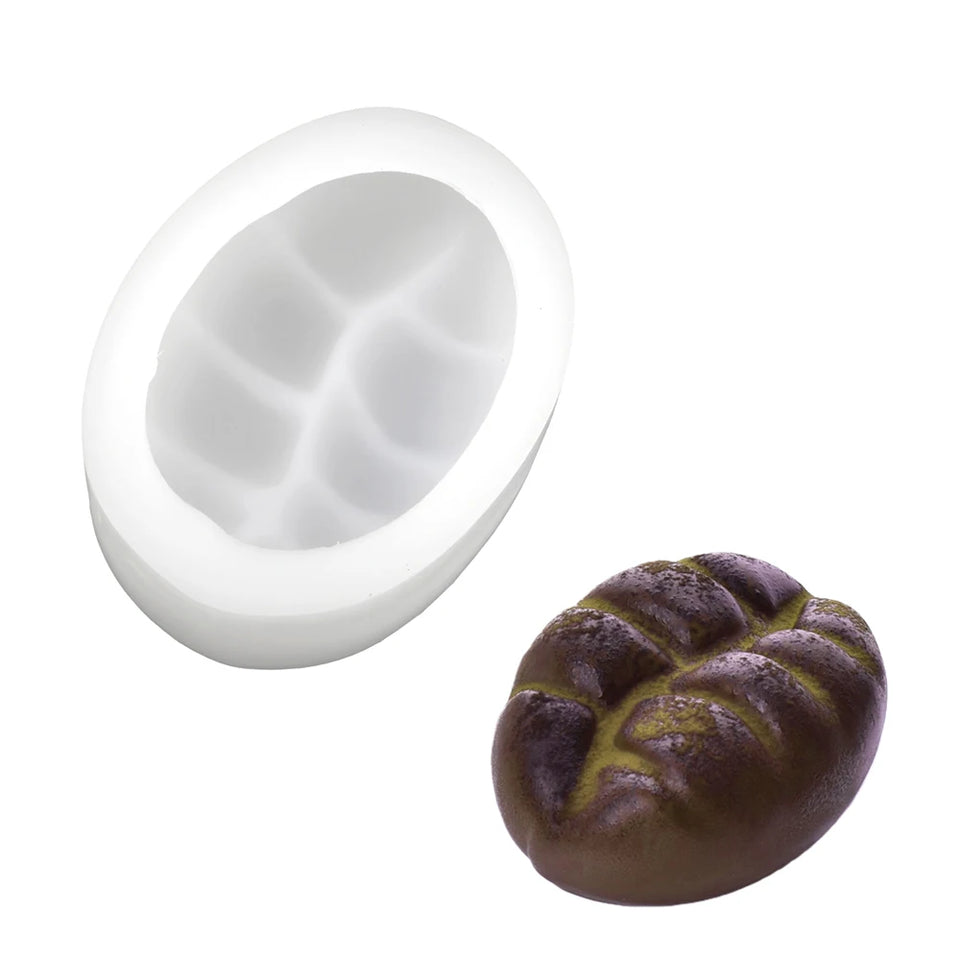 Single-Cell Coffee Beans Peanuts Pecan Pistachios Design Silicone Chocolate Mold Mousse Cake Mould Kitchen Dessert Baking Tools