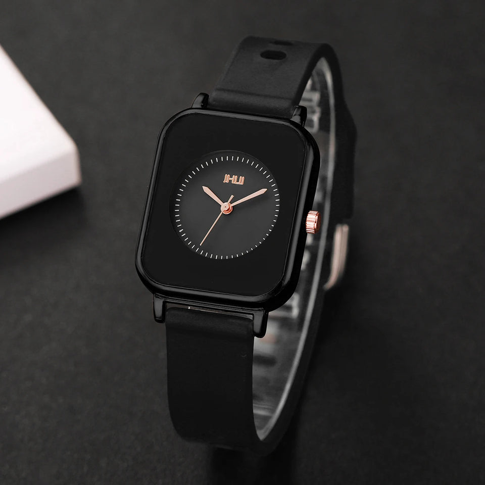 Fashion Rectangle Women Watches Casual Silicone Band Sports Watch Reloj Mujer Girls Clock Gift