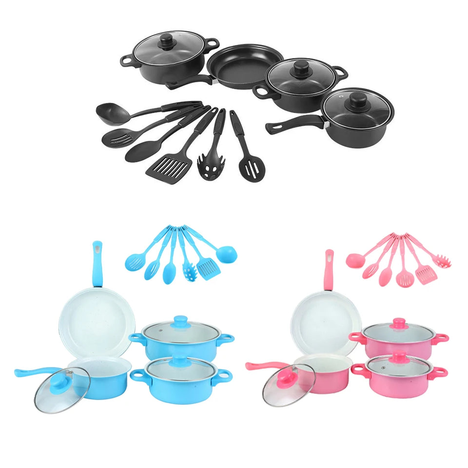 12-Piece Non-Stick Cookware Set Cooking Pot with Lid Milk Pot Maifan Stone Frying Pan Cooking Pot Set for All Hob