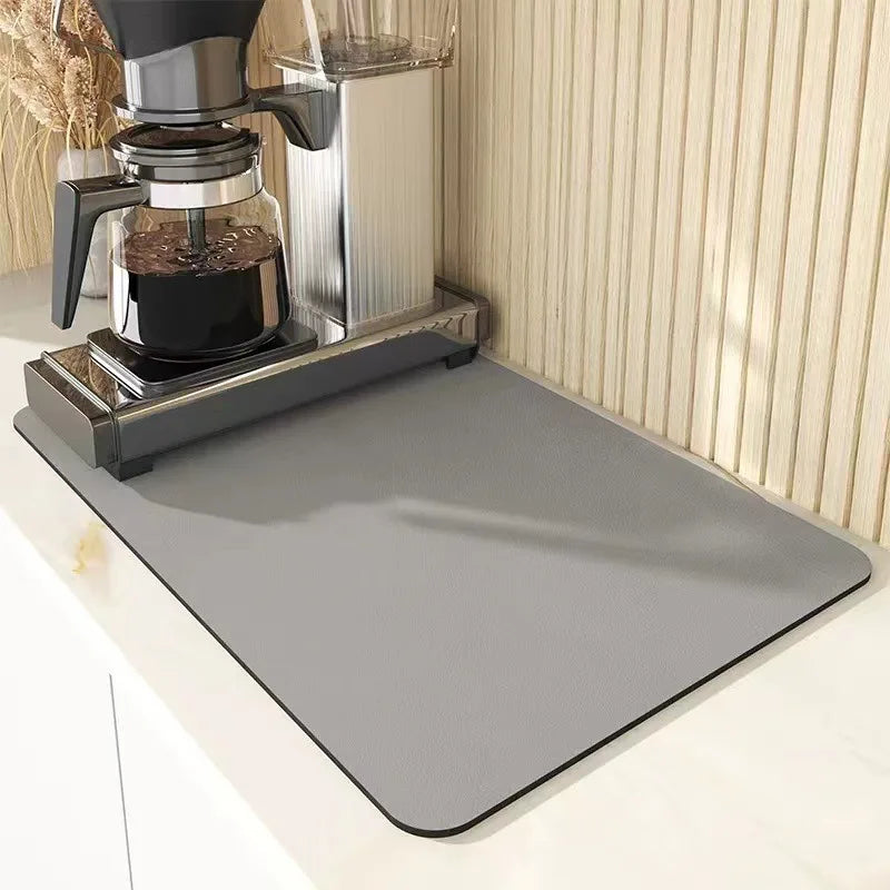 Coffee Mat Countertops Waterproof Mat Countertop Accessories Fit Under Maker Espresso Machine Pad Absorbent Hide Stain Rubber
