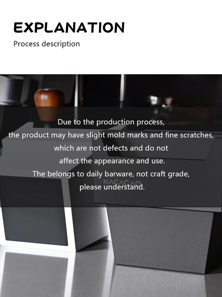 KACACAO Coffee Knock Box Espresso Grounds Container Dump Bin Bucket Anti Slip Powder Beveled Residue Barista Accessories Tools