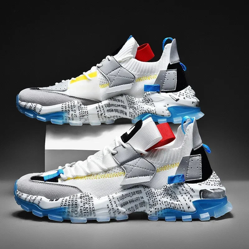 Customizable New Fashion Retro Sneakers Men Mesh Running Shoes for Mens Comfortable Chunky Dad Shoes Breathable Sports Shoes