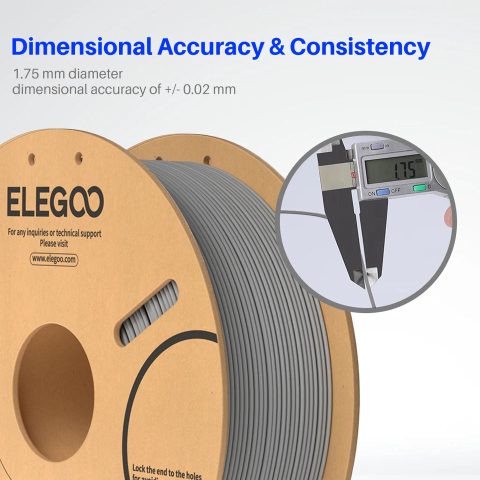 ELEGOO PLA Filament 10KG 1.75mm Plastic 3D PLA for 3D Printer Filament for FDM 3D Printer Elegoo
