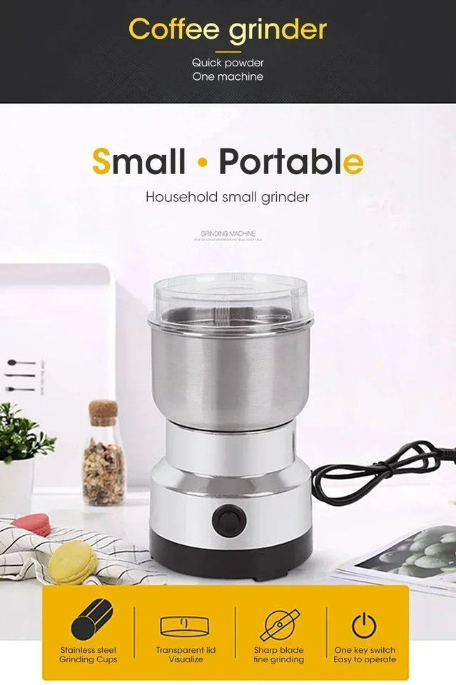 Stainless Electric Grinder 4Blades Fast Grinding Multifunction Smash Machine Household Coffee Beans Rice Mill Grinder 200W/400W