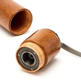Wooden Manual Coffee Grinder Bean Conical Burr Coffee Mill for Espresso Fine Coarse Adjustable Portable for Travel Home Office