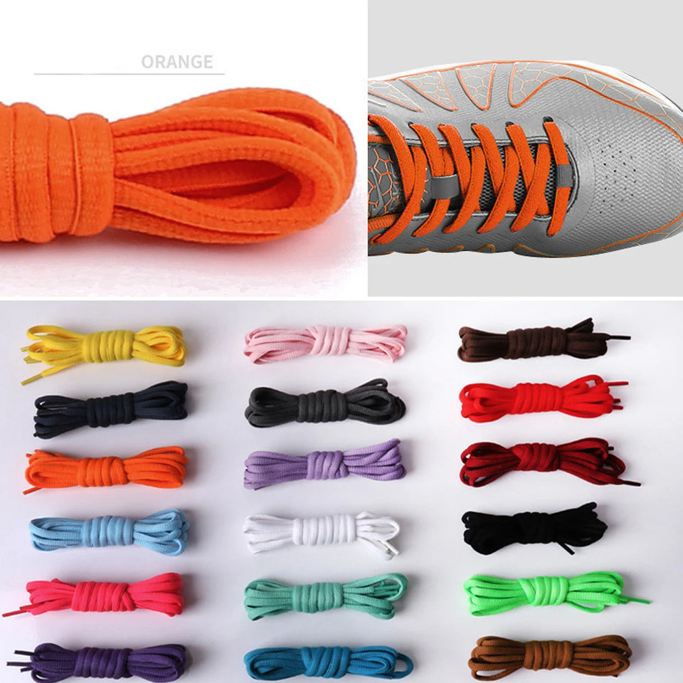 1 Pair Oval Athletic Shoelaces Half Round Shoe Laces for Sneakers,Shoelaces for Athletic Running Sneakers Shoes Boot Strings