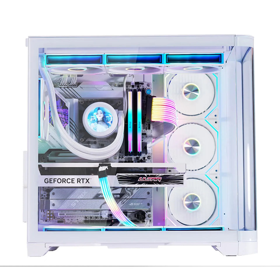 WJCOOLMAN Sky Ceiling PLUS ATX curved glass sea-view room computer case Supports 360-degree water cooling