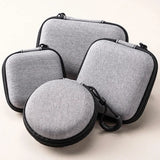 Mini Grey Digital Storage Bag Hard EVA Case Portable Electronics Organizer for USB Cable Charger U Stick Travel Accessories