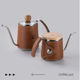 304 Stainless Steel Pour Coffee Kettle Practcial Brown Gooseneck Kettle For Smooth Pour Coffee Experience