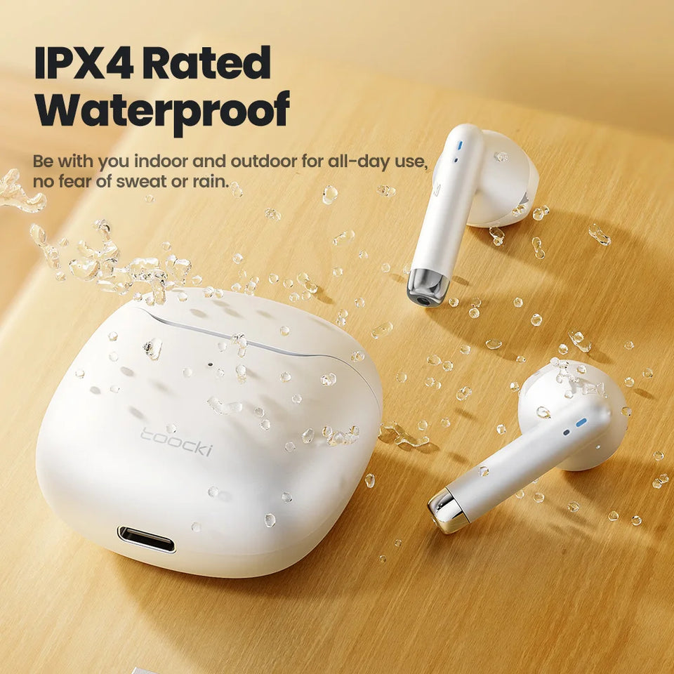 Toocki TWS Wireless Bluetooth Earphones 5.3 IPX4 Waterproof Headset 12M Transmission Distance Long Standby Earbuds Headphones
