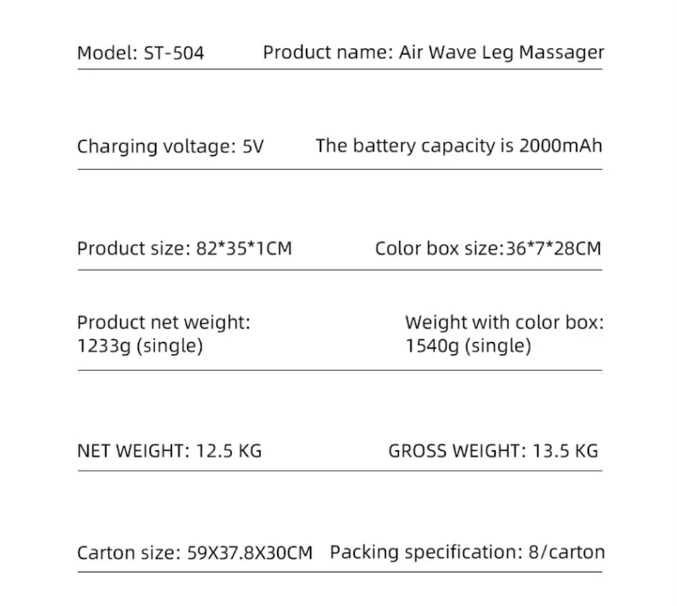 2025 New Arrival Cordless Legs And Feet Air Massage Therapy Recovery Boots Circulation Air Compression Full Leg Massager Machine