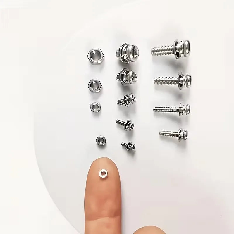 Stainless Steel Metric Screw and Nut Hex Assortment Tool Kit, M2 M2.5 M3 M4 M5 Sizes Fasteners Hardware Bolt Sets 320/700Pcs
